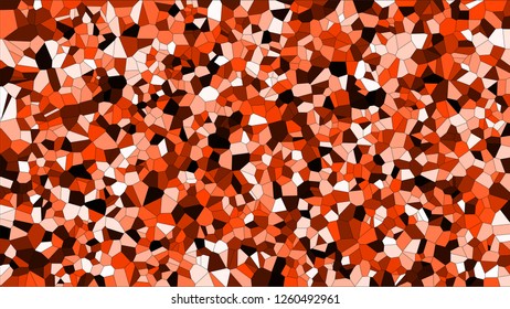 Stained glass colorful voronoi, vector eps abstract. Irregular cells background pattern. 2D Geometric shapes grid - Vetorial 8K HD