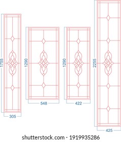 stained glass for craft production or CNC cutting