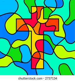 stained glass cross