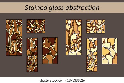 stained glass element set gold