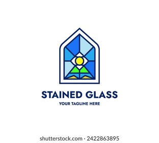 Stained Glass Flower Logo Design for Your Business