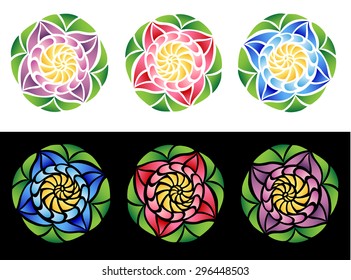 Stained glass - flowers 