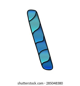 stained glass font, backslash