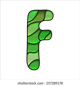 stained glass font, letter f