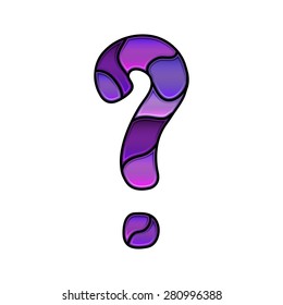 stained glass font, question mark