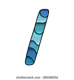 stained glass font, slash