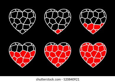 Stained Glass Heart Vector Animation