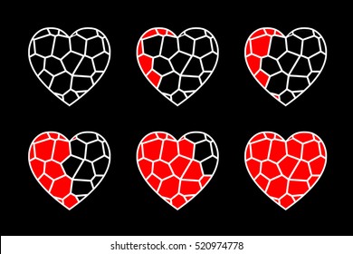 Stained Glass Heart Vector Animation