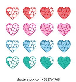 Stained Glass Heart Vector Animation