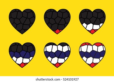 Stained Glass Heart Vector Animation. Thailand 