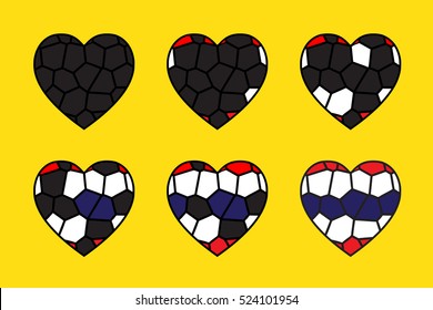 Stained Glass Heart Vector Animation. Thailand 