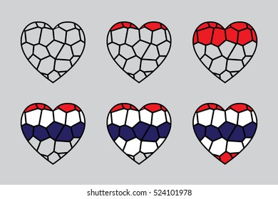 Stained Glass Heart Vector Animation. Thailand 