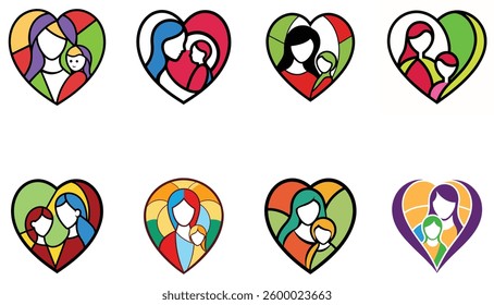Stained Glass Hearts A Celebration of Motherhood and Family Love