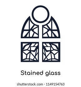 Stained glass icon vector isolated on white background for your web and mobile app design, Stained glass logo concept