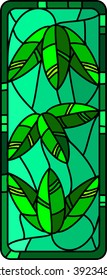 Stained glass insert for decoration of windows, doors, panels in the interior.