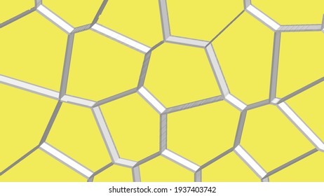 Stained glass mosaics in trendy 2021 spring colors, yellow Linkedin cover with glow grey stained glass. Fresh spring cover, linkedin banner vector, trendy futuristic facebook cover, instagram post