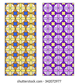 Stained glass pattern, decorative lattice