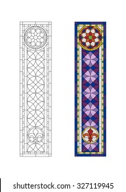 Stained glass  pattern, Gothic ornament