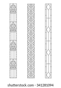 Stained glass  pattern, Gothic ornament