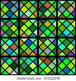 Stained glass pattern. Seamless background.