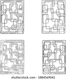 Stained glass patterns.These stencils or templates are for glass coloring. This pattern on glass will look stylish and harmonious.