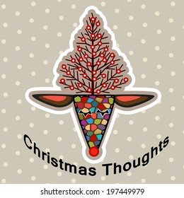 Stained glass Reindeer - Tree