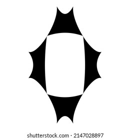 Stained Glass Rhombic Flat Icon Isolated On White Background
