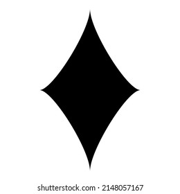 gekeimtes Glas, rhombisch, flat Symbol einzeln auf weißem Hintergrund
