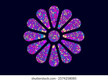 Stained glass rosette vector illustration