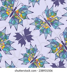 stained glass seamless pattern