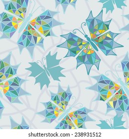stained glass seamless pattern
