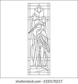 stained glass templates, round elements for stained glass windows. Gothic windows. Vintage frames. Church stained-glass windows