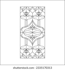 Buntglasvorlagen, runde Elemente für Buntglasfenster. Gotische Fenster. Vintage-Rahmen. Kirchenfenster