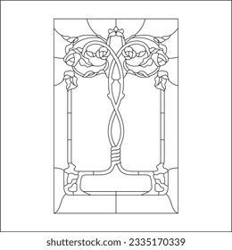 stained glass templates, round elements for stained glass windows. Gothic windows. Vintage frames. Church stained-glass windows