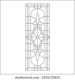 stained glass templates, round elements for stained glass windows. Gothic windows. Vintage frames. Church stained-glass windows