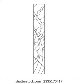 plantillas de vidrio manchado, elementos redondos para ventanas de vidrio manchado. Ventanas góticas. Marcos de época. Ventanas de vidrieras de la iglesia