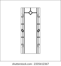 stained glass templates, round elements for stained glass windows. Gothic windows. Vintage frames. Church stained-glass windows