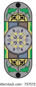 Stained glass templates.Elements for stained glass windows.
