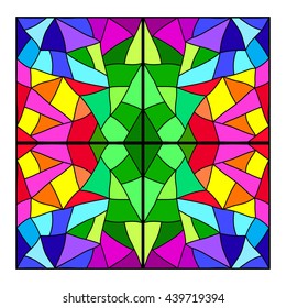Stained glass. Vector.