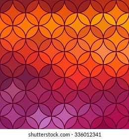 Stained glass vector background. Beautiful geometrical pattern in mosaic style.