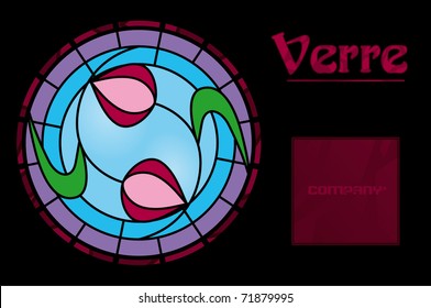 Stained Glass. Vector illustration.