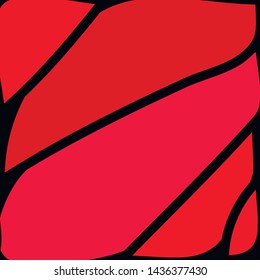 Stained Glass Window with abstract shapes and colorful glass inserts.