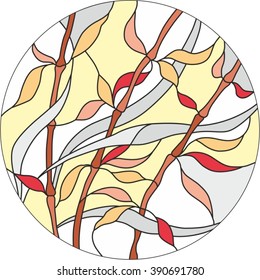 stained glass window bamboo