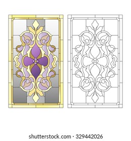 Stained glass window in the Baroque style