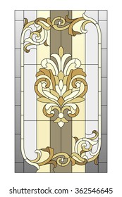 Stained glass window in the Baroque style