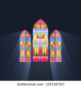stained glass window of the Church