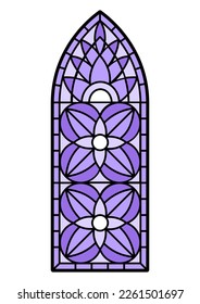 Gestaltetes Glasfenster mit buntem Stück. Dekoratives Mosaikmuster.