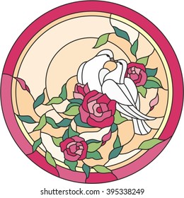 Stained Glass Window Dove