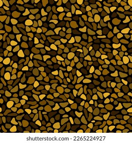 stained glass window. gold repetitive background. abstract geometric shapes. chaotic mosaic tiles. vector seamless pattern. textile design template. fabric swatch. wrapping paper
