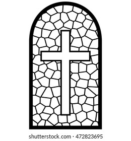 Stained Glass Window Illustration